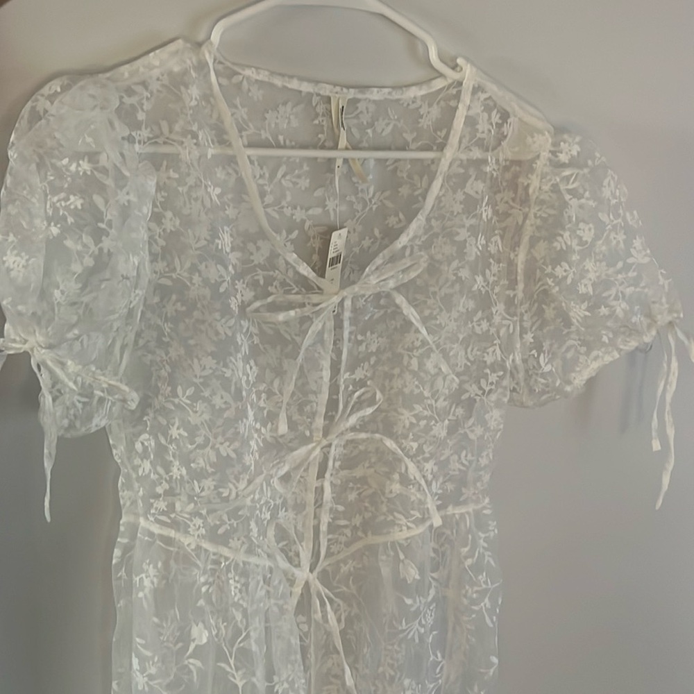 Anthropologie Sheer Organza Maxi Dress